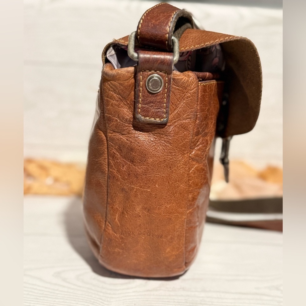 Jack Georges Brown Leather Crossbody - Picture 4 of 13